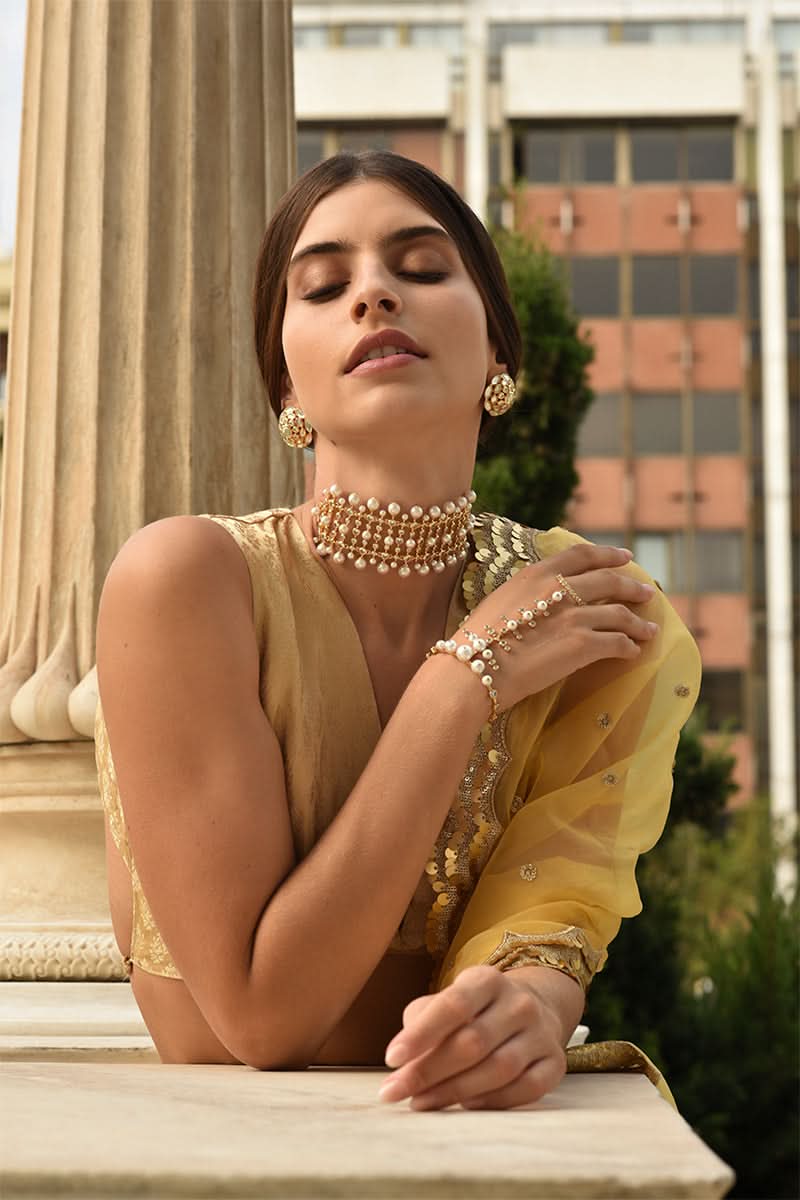 Crystal Pearl Tassel Choker - Image 18