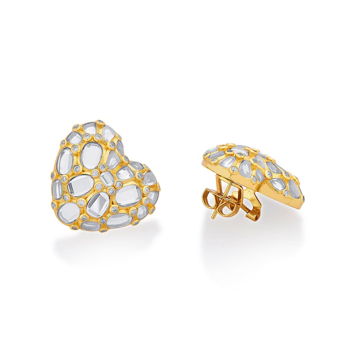 Desire Mirror Heart Studs - Image 3