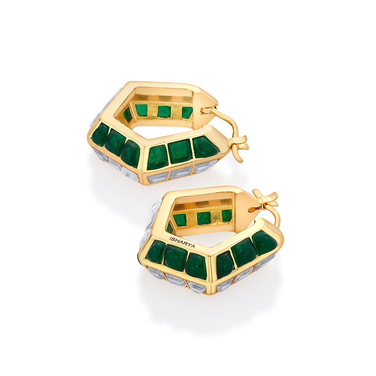 Fiesta Hydro Emerald Hoops - Image 3