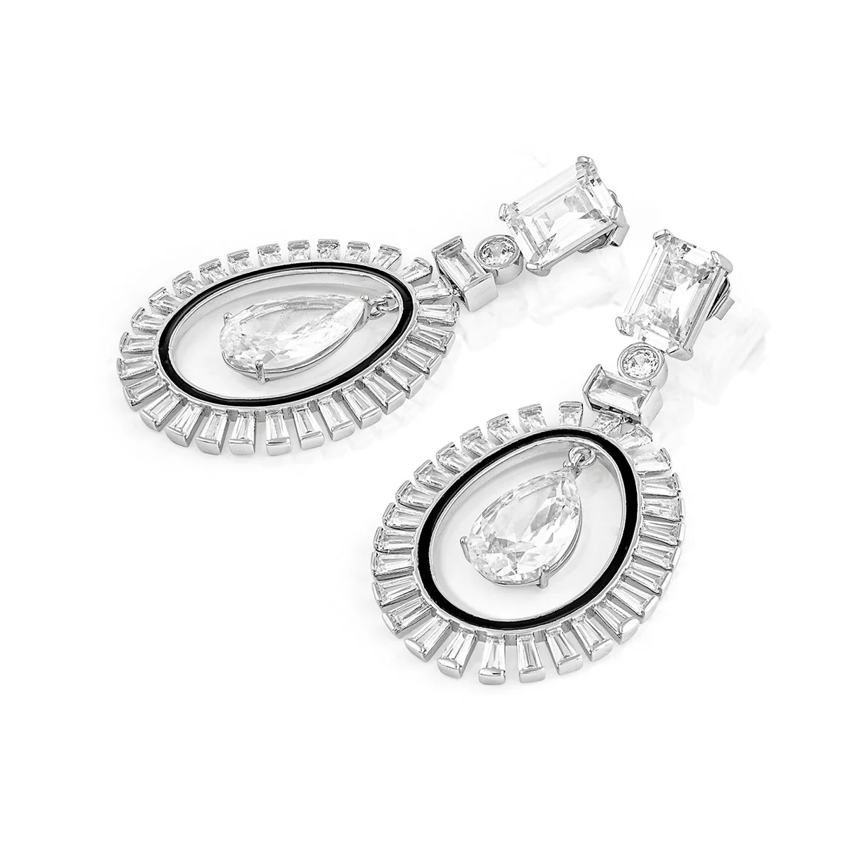 Plush Enamel Drop Earrings - Image 4