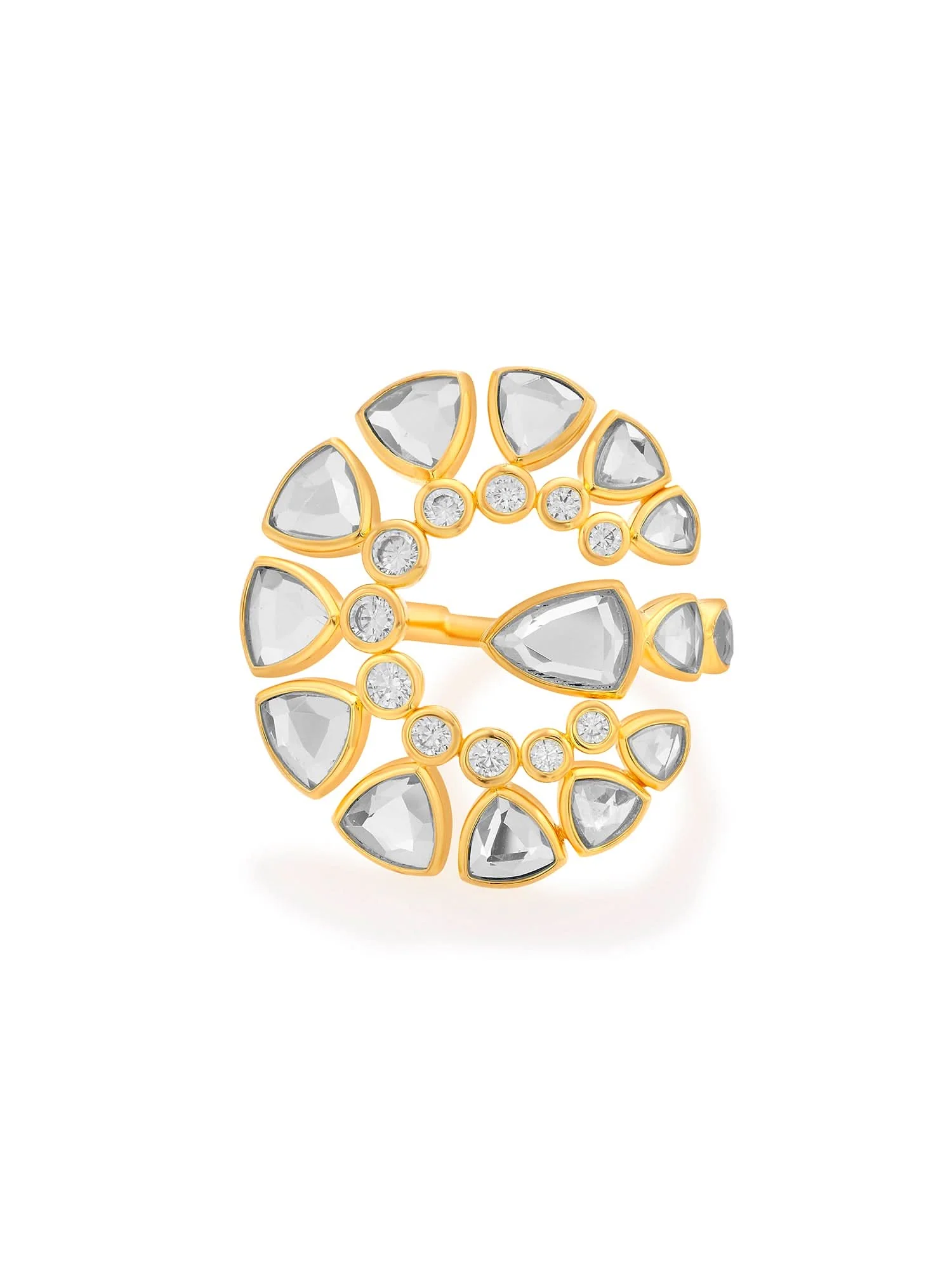 Sanjana Sanghi Jugni Mirror Open Statement Ring - Image 3