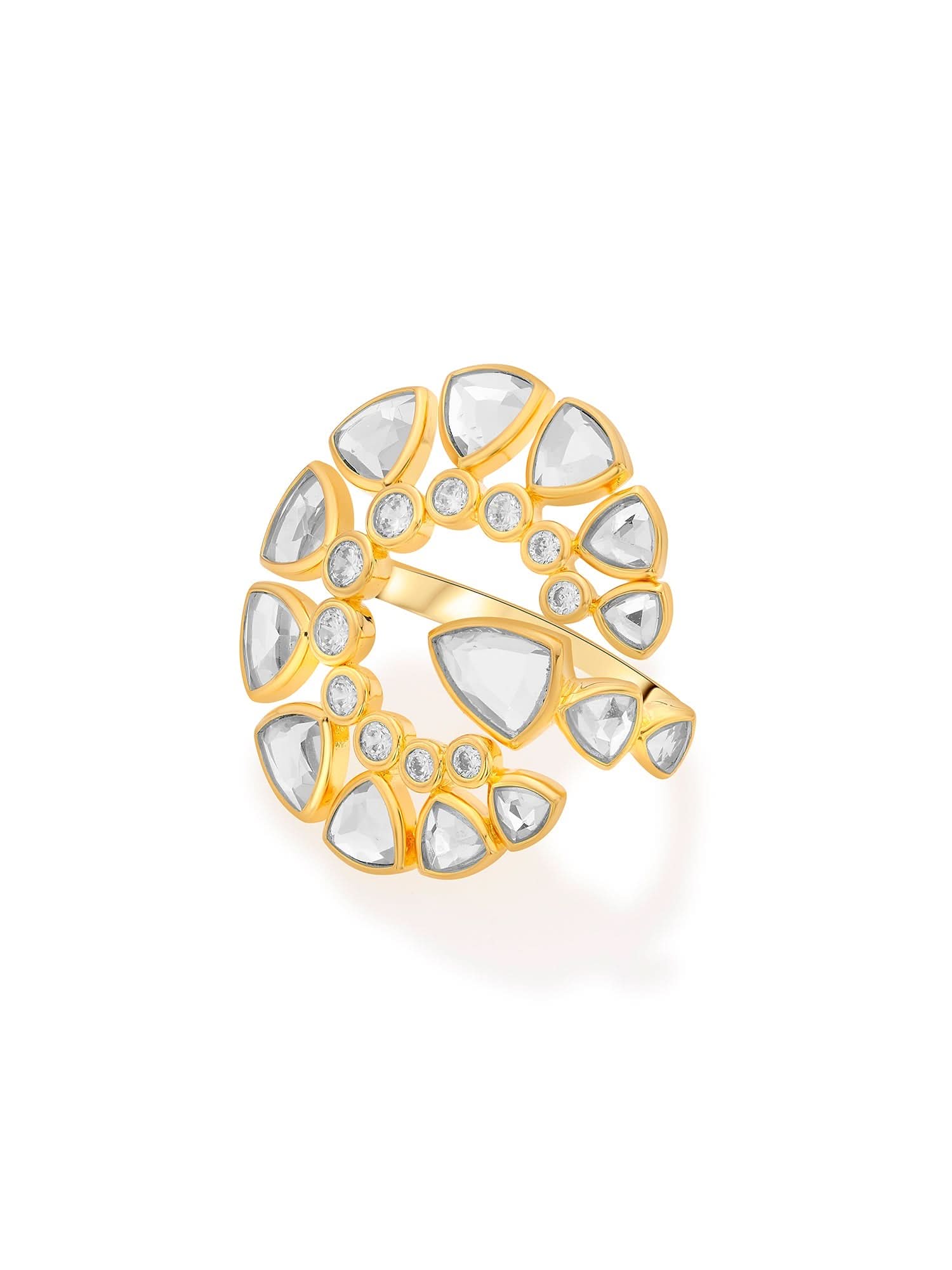 Sanjana Sanghi Jugni Mirror Open Statement Ring - Image 8